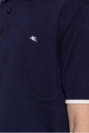 Etro contrast-panel dapper sleeved polo shirt