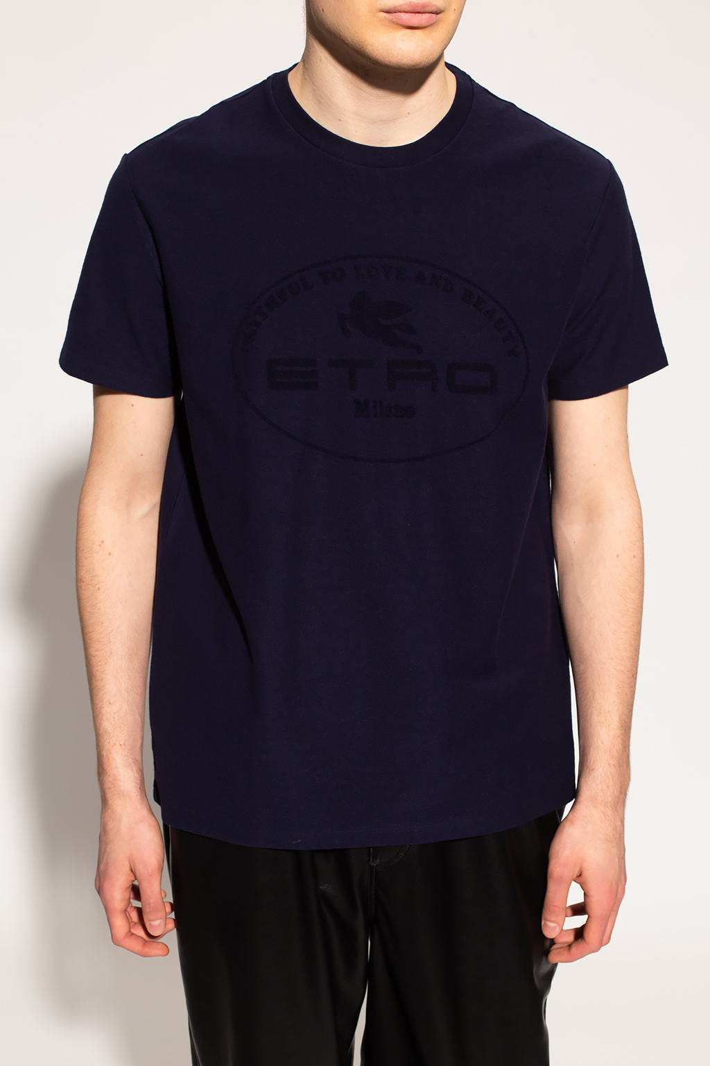Etro One & Only Boxed Front Back Short Sleeve T-Shirt