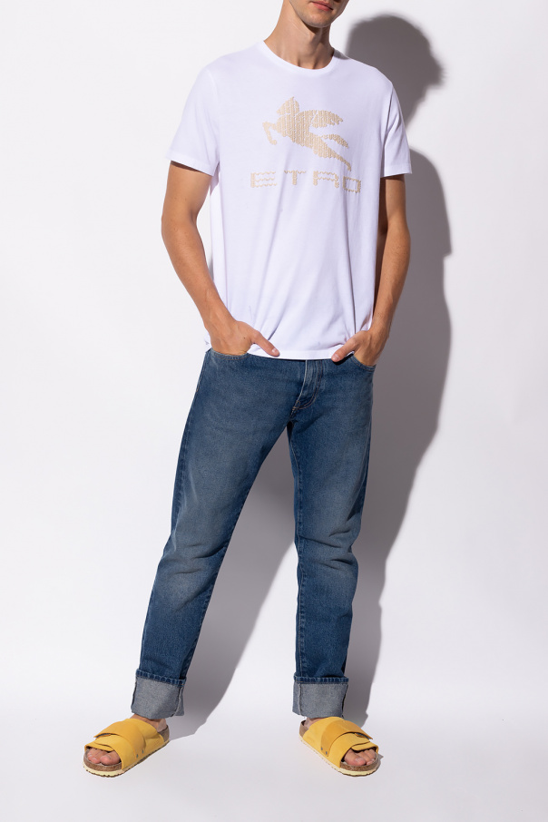 Etro Logo-embroidered T-shirt