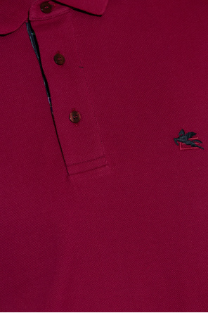 Etro Polo Ralph Lauren Grå Oxford-skjorte med ikonlogo og knapper i slim fit