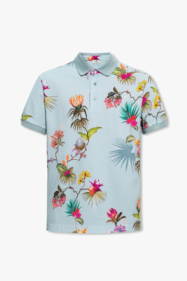 Etro Floral polo shirt