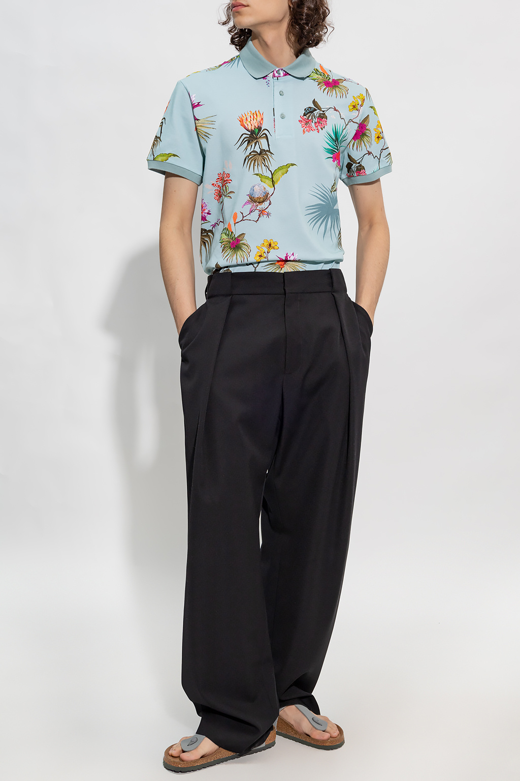 Etro Floral polo shirt