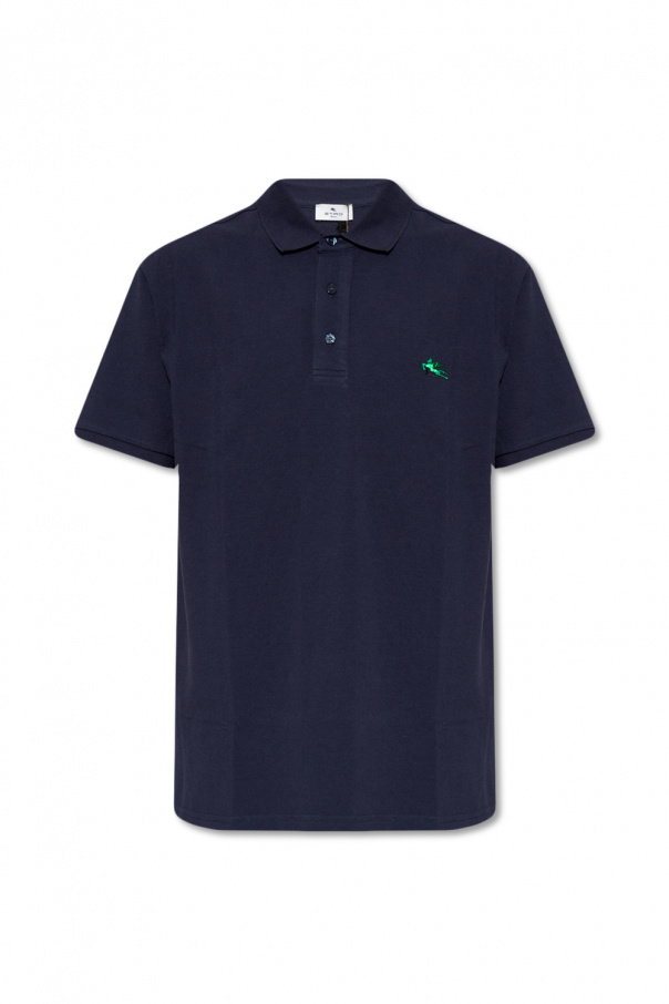 Etro White cotton embroidered logo polo shirt from Diesel