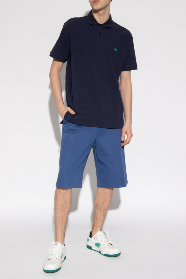 Etro White cotton embroidered logo polo shirt from Diesel