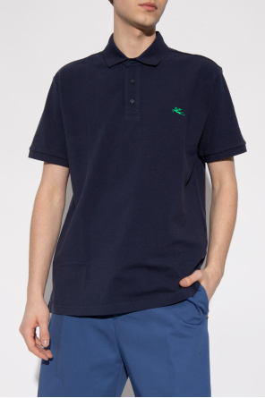 Etro White cotton embroidered logo polo shirt from Diesel