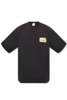 AllSaints Highway Czarny T-shirt z tie-dye z efektem sprania