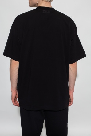 VETEMENTS Long-sleeved sweatshirt Round neck Boxy fit Ribbed Front logo