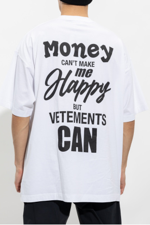 VETEMENTS Selected Homme relaxed t-shirt Coaches in heavy cotton white