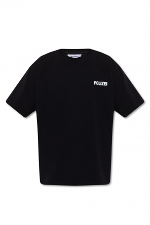 logo-patch short-sleeved polo shirt Nero