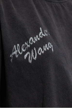 Alexander Wang T-Shirt mit Print und glänzenden Applikationen