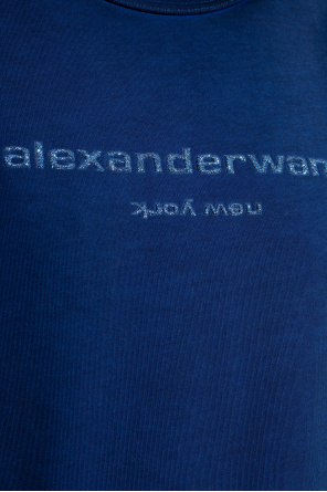Alexander Wang TEEN embroidered-logo cotton T-shirt