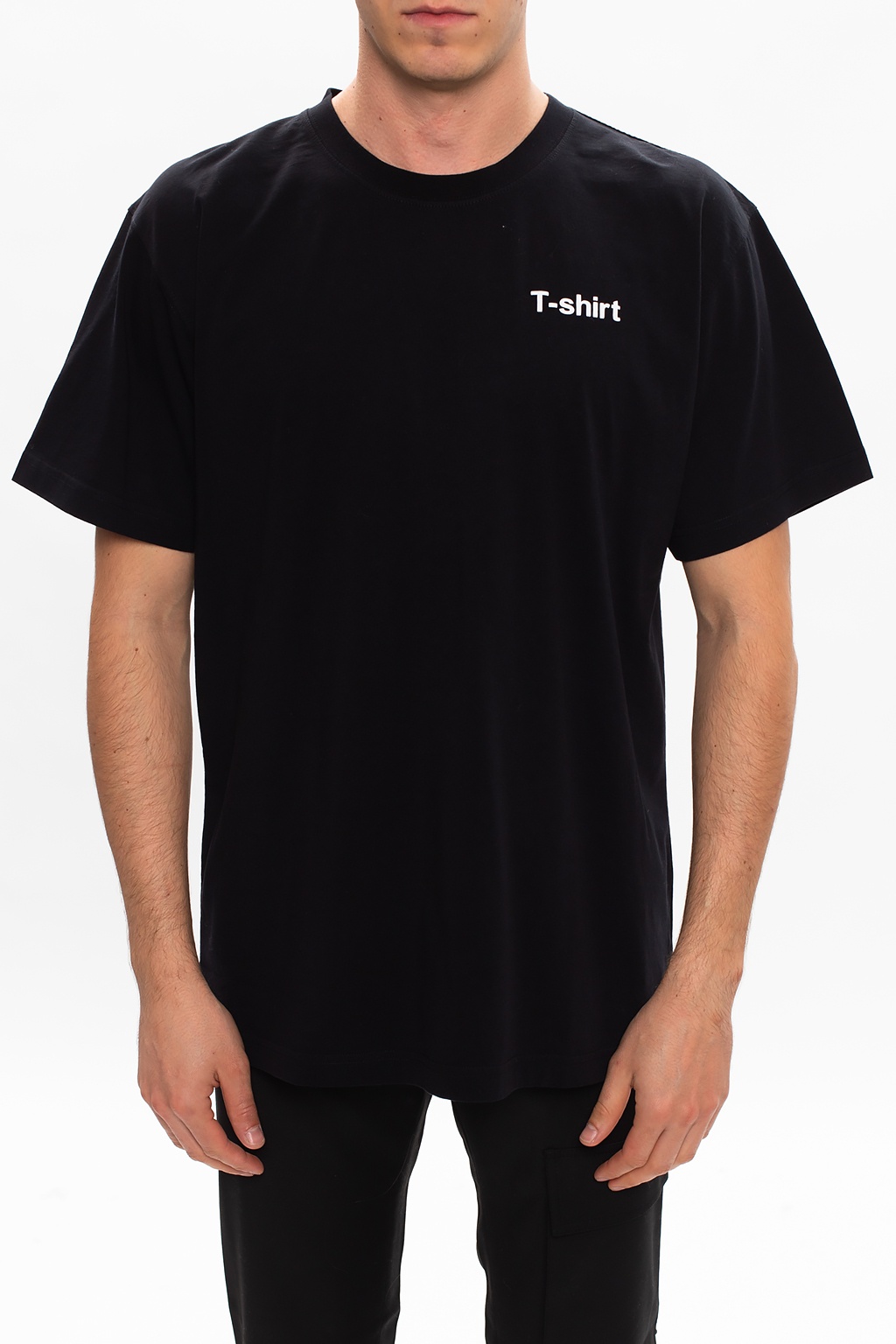 Brust Shirt mit IetpShops Slovenia - auf Printed in Jeans - der T- Black Logo T shirt - Pepe Rot VETEMENTS Atea