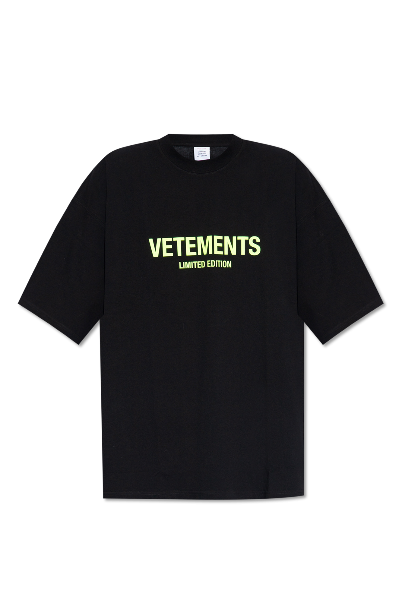 VETEMENTS Splatter long-sleeve denim shirt