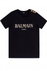 Balmain Kids Intarsien-Kaschmirschal mit Logo Schwarz