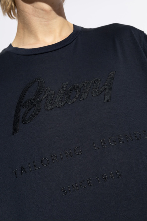 Brioni T-shirt z wyszytym logo