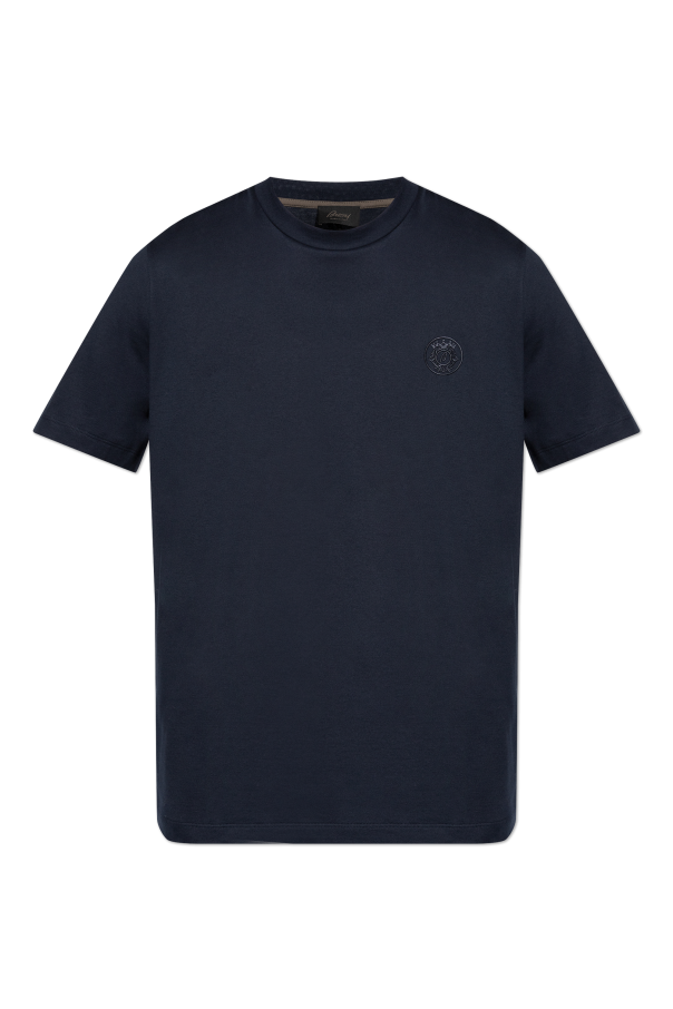 T-shirt with embroidered logo od Brioni
