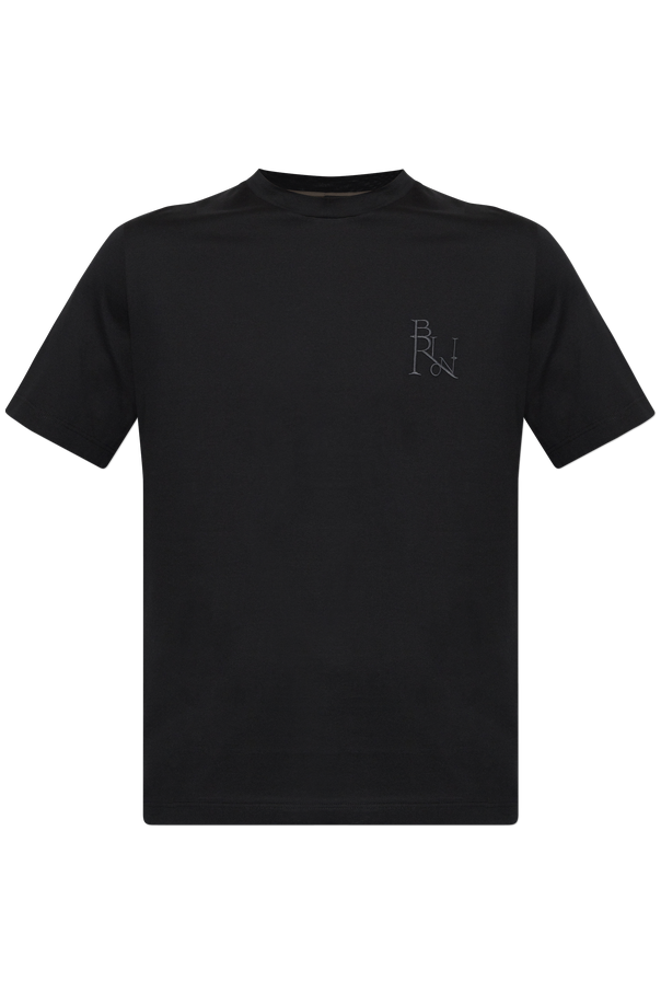 T-shirt with embroidered logo od Brioni