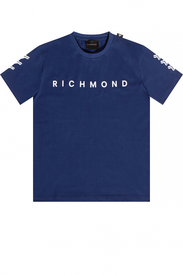 John Richmond Reclaimed Vintage Inspired Plus T-shirt à logo Crème