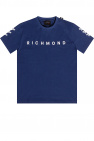 John Richmond Reclaimed Vintage Inspired Plus T-shirt à logo Crème