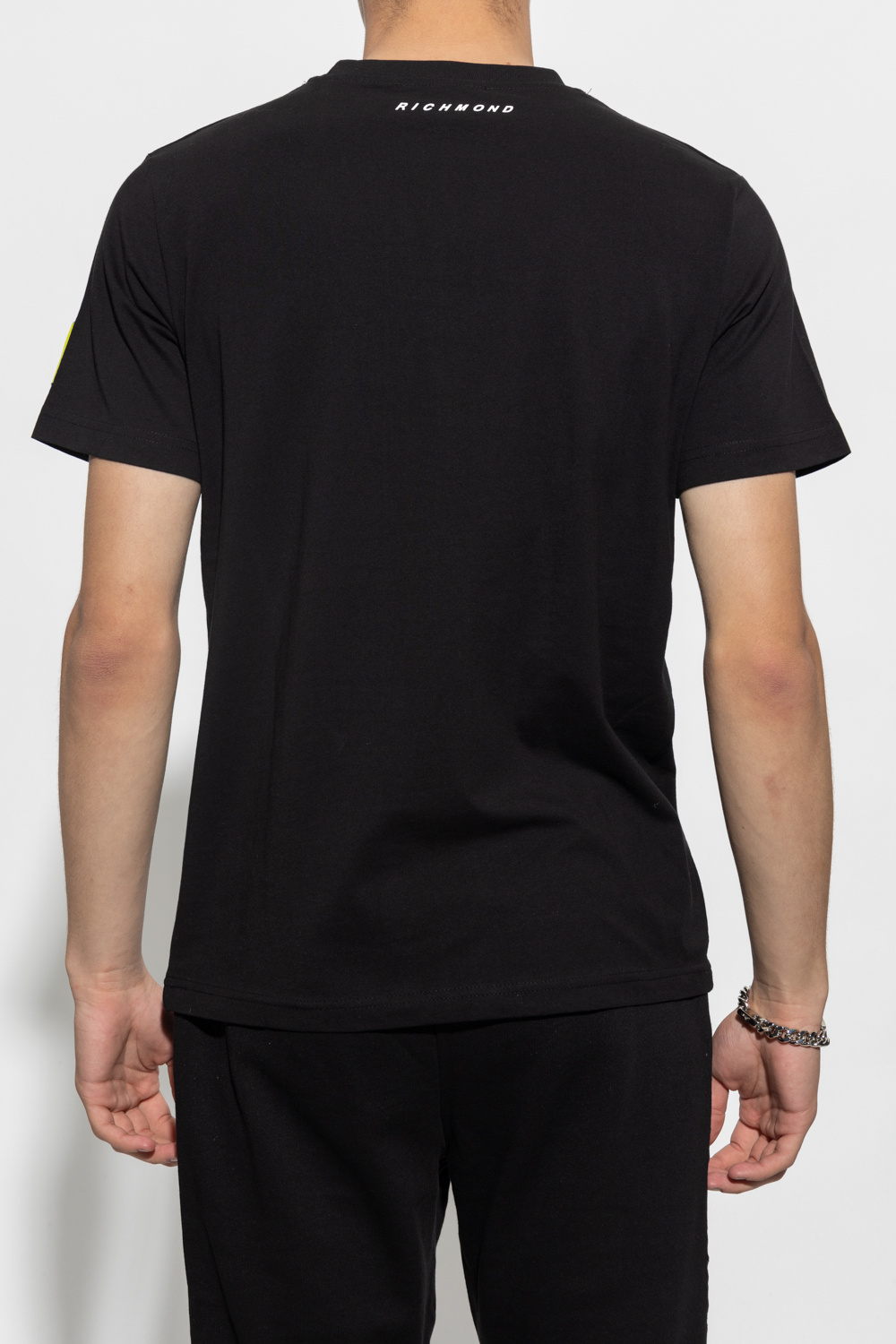 John Richmond Giorgio Armani logo-embroidered short-sleeve T-shirt Blu