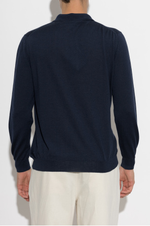 Kiton Kaszmirowe polo z długimi rękawami