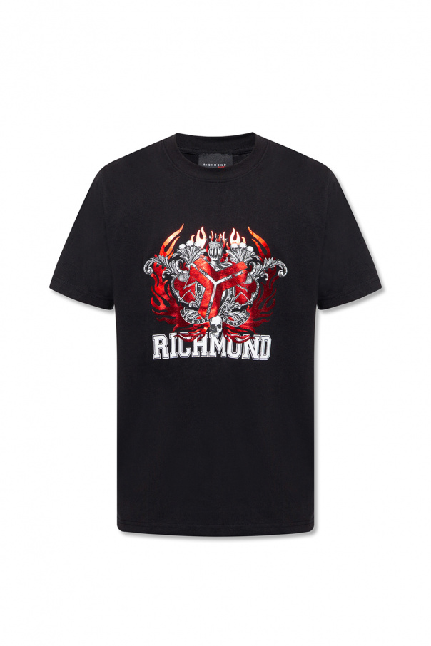 John Richmond Junior logo-print crew neck sweatshirt - Black