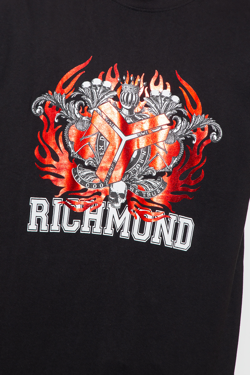 John Richmond Emilio Pucci Junior abstract-print ruffled-trim T-Shirt