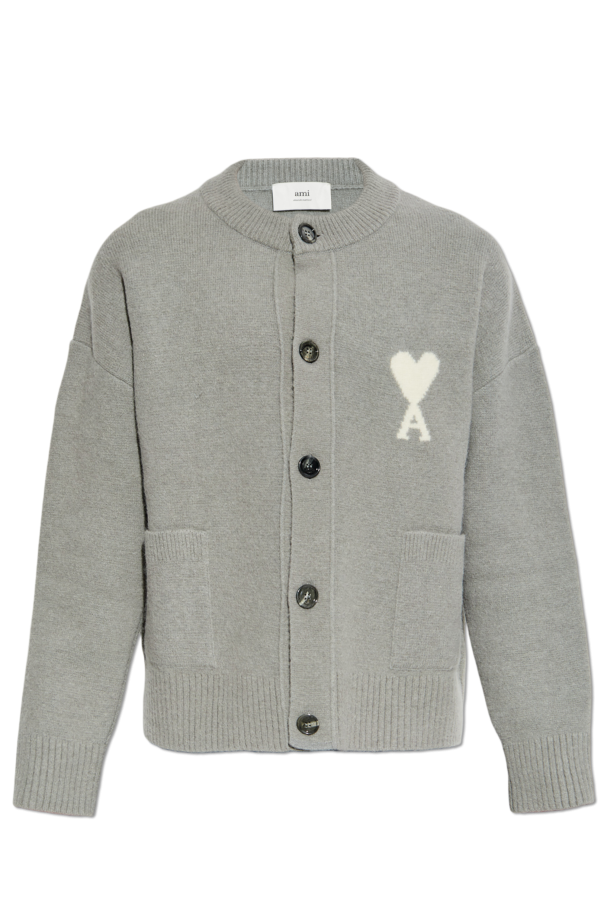 Cardigan with logo od Ami Alexandre Mattiussi