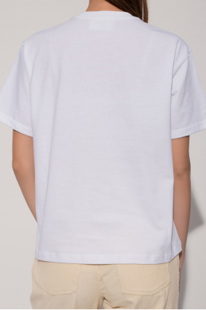 Button-up cropped-length shirt Actual Logo T-shirt