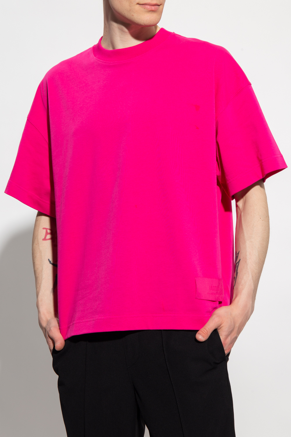 Pink Logo T-shirt Ami Alexandre Mattiussi - Vitkac GB