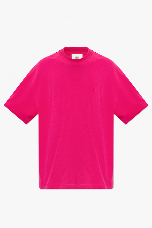 Pink Logo T-shirt Ami Alexandre Mattiussi - Vitkac GB