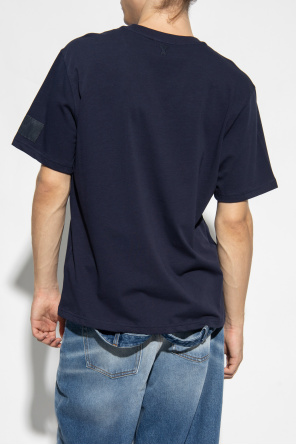 AV Vattev slogan-print two-tone T-shirt embroidered-logo panelled pullover