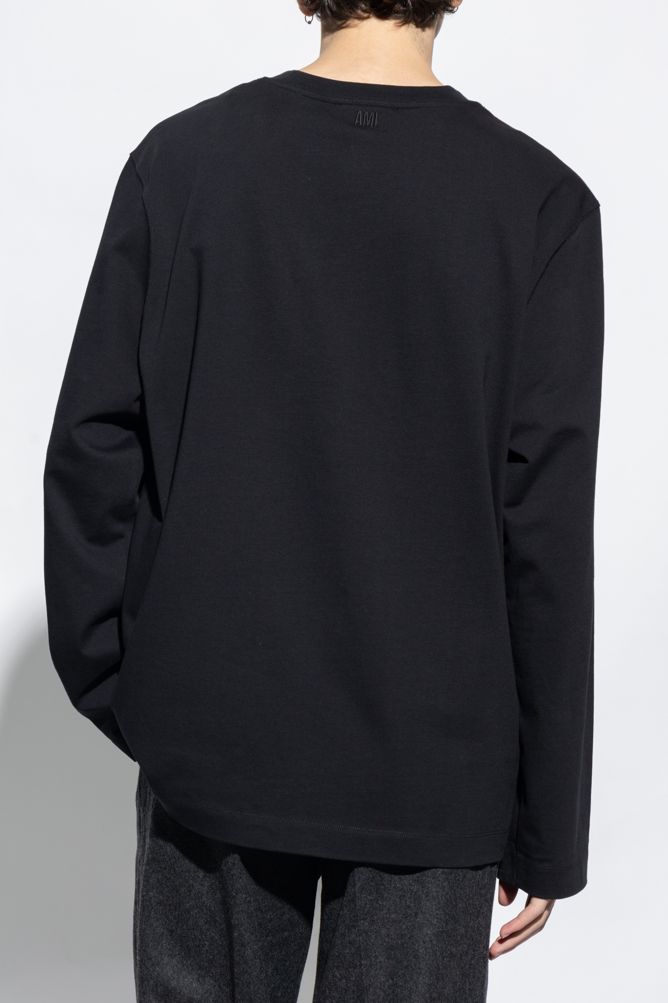 colour block shirt jacket Neutrals T-shirt with long sleeves