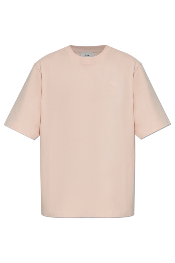 T-shirt with embossed logo od Ami Alexandre Mattiussi