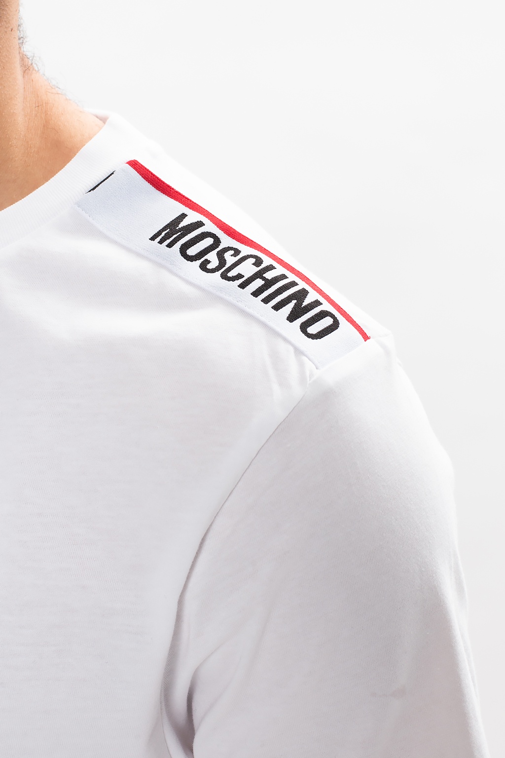 Moschino Underwear Taped Logo T Shirt White