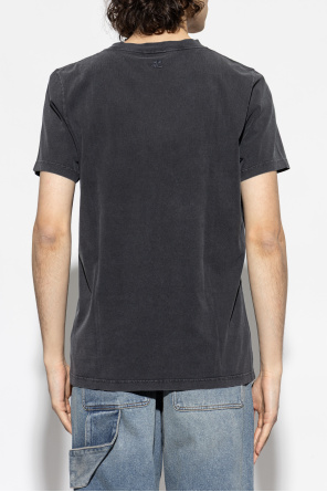 Courrèges T-shirt z naszywką z logo