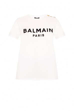 Balmain Kids logo-tape cotton sweatshirt