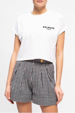 balmain And balmain And logo-debossed cotton sweatpants