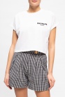 Balmain balmain monochrome geometric print tee th11601i243 eab