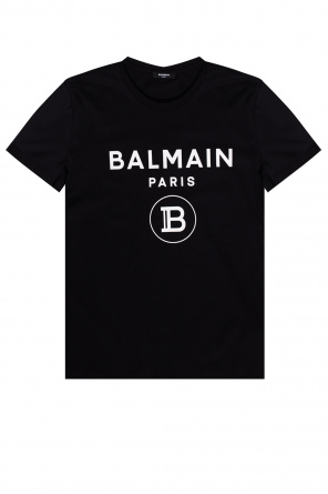 Kids White T-shirt With Golden Balmain Logo