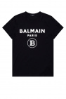 Balmain Kids TEEN knit-collar logo T-shirt dress