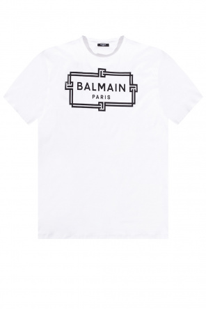 Balmain Kids платье-футболка с тисненным логотипом