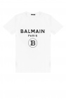 balmain detail T-shirt with logo