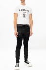 balmain detail T-shirt with logo