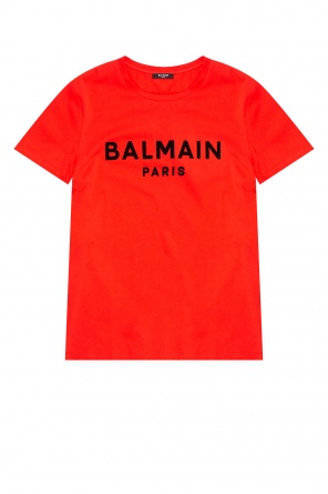 Balmain Kids logo-plaque cable-knit beanie Rosa