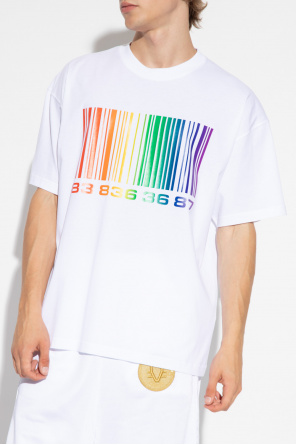 VTMNTS Religion Svart t-shirt med sänkt axelsöm och färgstänk
