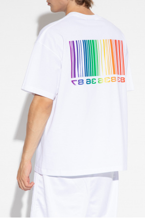 VTMNTS Religion Svart t-shirt med sänkt axelsöm och färgstänk