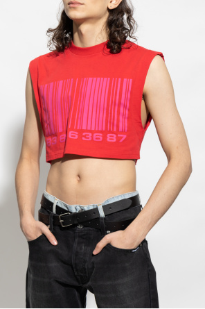 VTMNTS Cropped stampa T-shirt