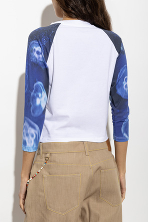 Casablanca Top com logótipo estampado