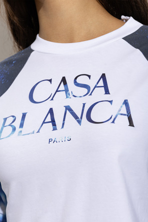 Casablanca Top com logótipo estampado